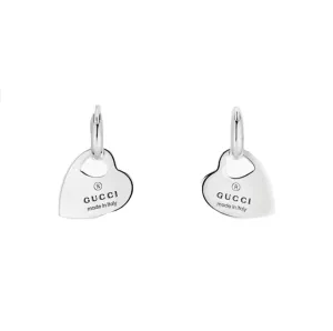 Gucci Trademark Sterling Silver Hoop Earrings