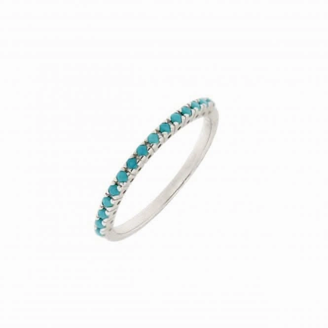 Half Eternity Synthetic Turquoise Ring 1441TQ