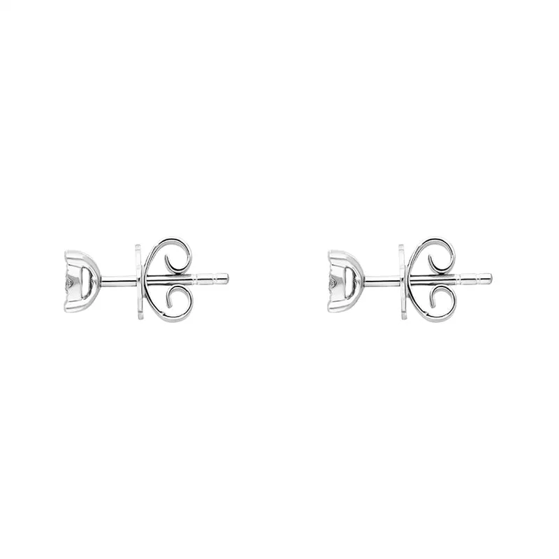 Hans D Krieger 18ct White Gold 0.21ct Diamond Cluster Round Stud Earrings