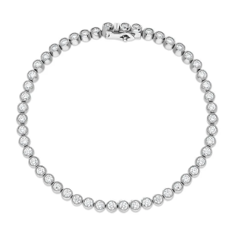 Hans D. Krieger 18ct White Gold 3.00ct Diamond Tennis Bracelet