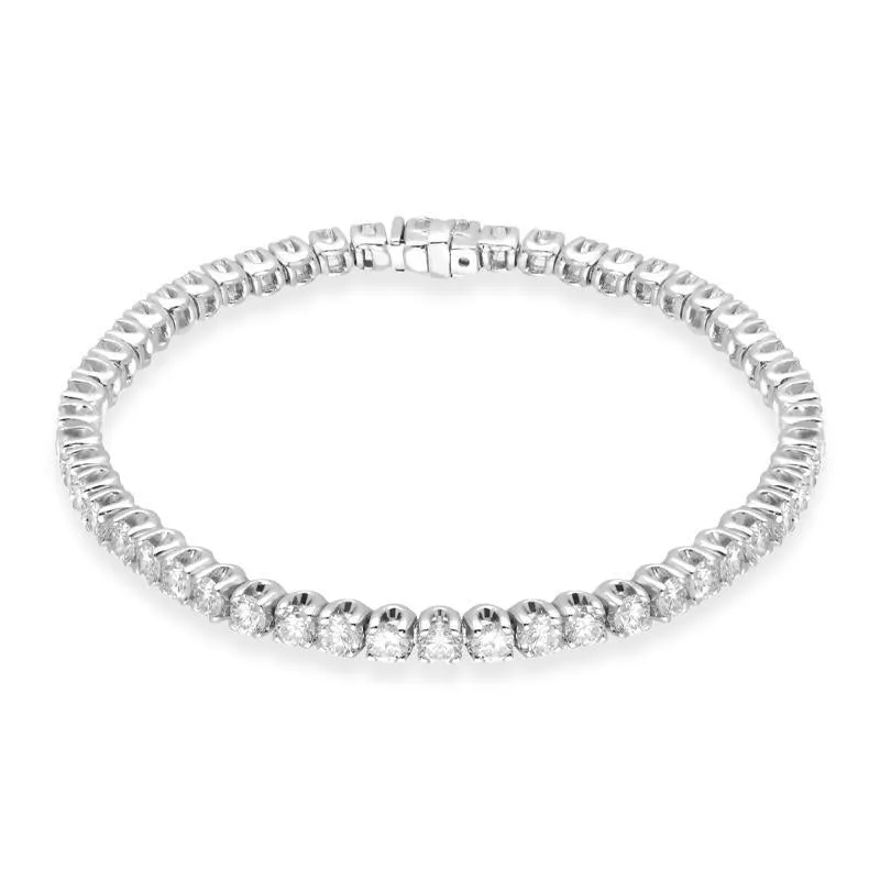 Hans D. Krieger 18ct White Gold 5.24ct Diamond Tennis Bracelet D