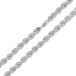 High Polished 925 Sterling Silver Hollow Rope Chains 6.5mm - CHHW112