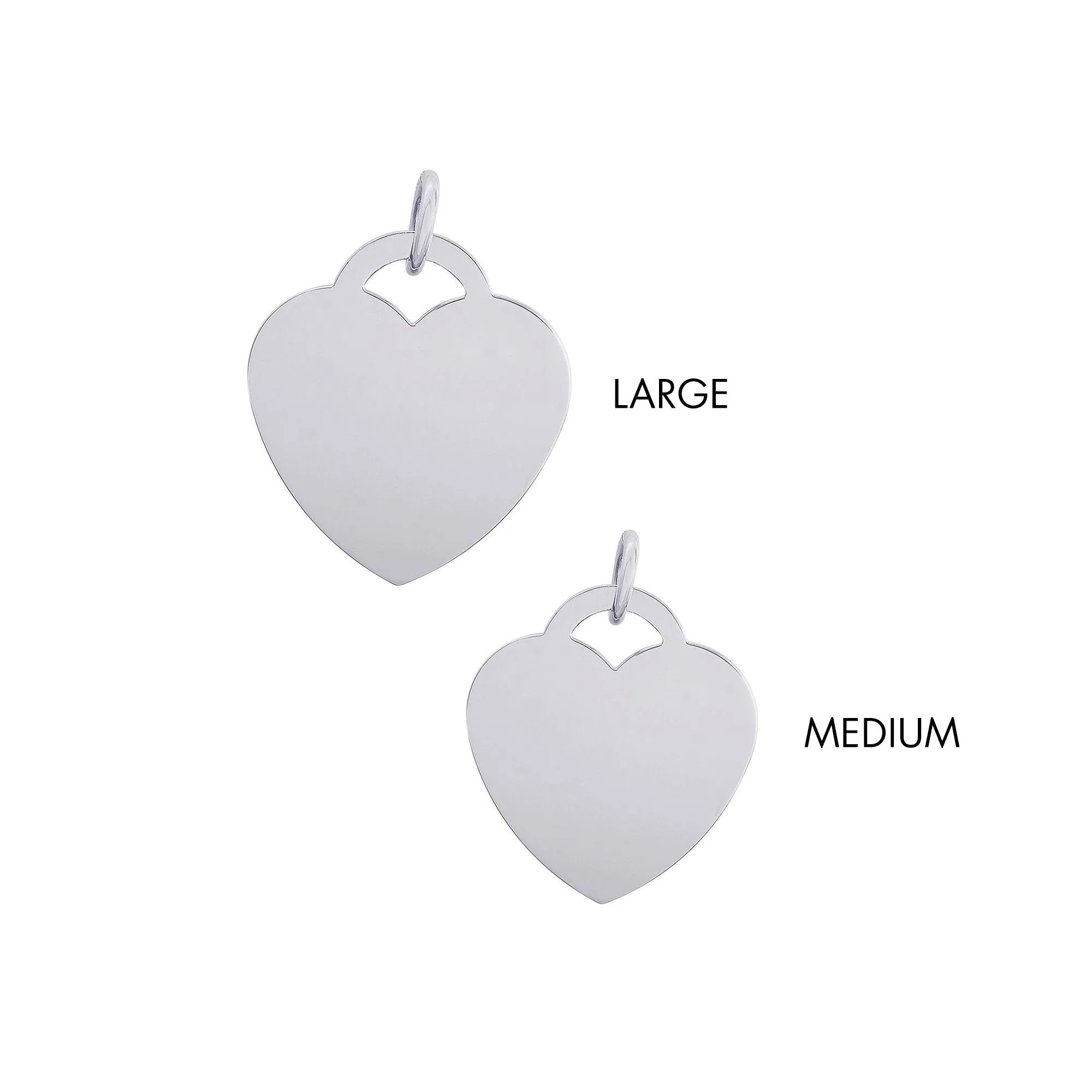 High Polished 925 Sterling Silver Toggle Heart Engravable with Bail - CHRT08