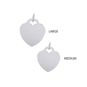 High Polished 925 Sterling Silver Toggle Heart Engravable with Bail - CHRT08