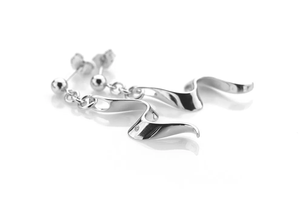 Hot Diamonds Earrings Pirouette Silver Drop