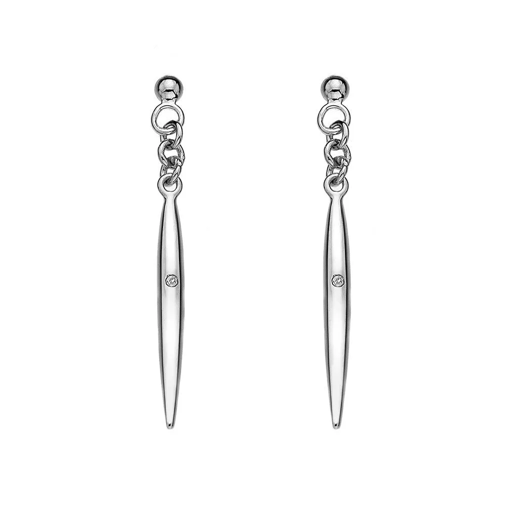 Hot Diamonds Earrings Single Drop Icicle Silver