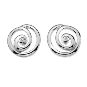 Hot Diamonds Eternity Sterling Silver Spiral Stud Earrings