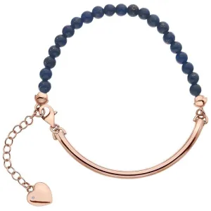 Hot Diamonds Festival Sterling Silver Rose Gold Lapis Bracelet