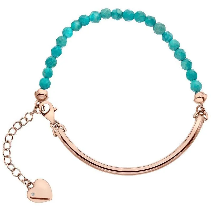 Hot Diamonds Festival Turquoise Rose Gold Plated Bracelet