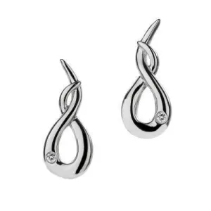 Hot Diamonds Go With The Flow Sterling Silver Curl Earrings