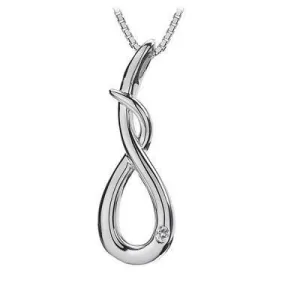 Hot Diamonds Go With The Flow Sterling Silver Curl Necklace