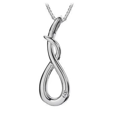 Hot Diamonds Go With The Flow Sterling Silver Curl Necklace