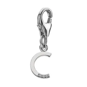 Hot Diamonds Letters Sterling Silver 'C' Charm
