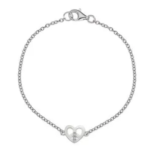 Hot Diamonds Micro Sterling Silver Love and Peace Bracelet D