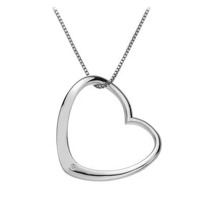 Hot Diamonds Necklace Extravagance Open Heart Silver D