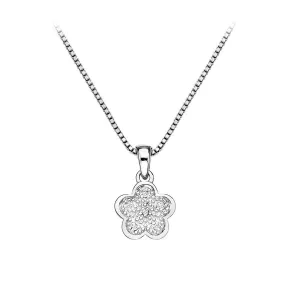 Hot Diamonds Stargazer Sterling Silver Flower Necklace