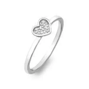 Hot Diamonds Stargazer Sterling Silver Heart Ring D