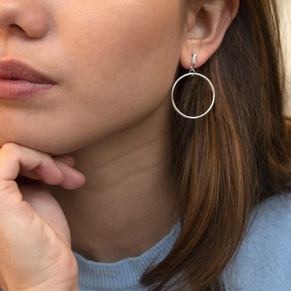 Hot Diamonds Sterling Silver Circle Hoop Earrings