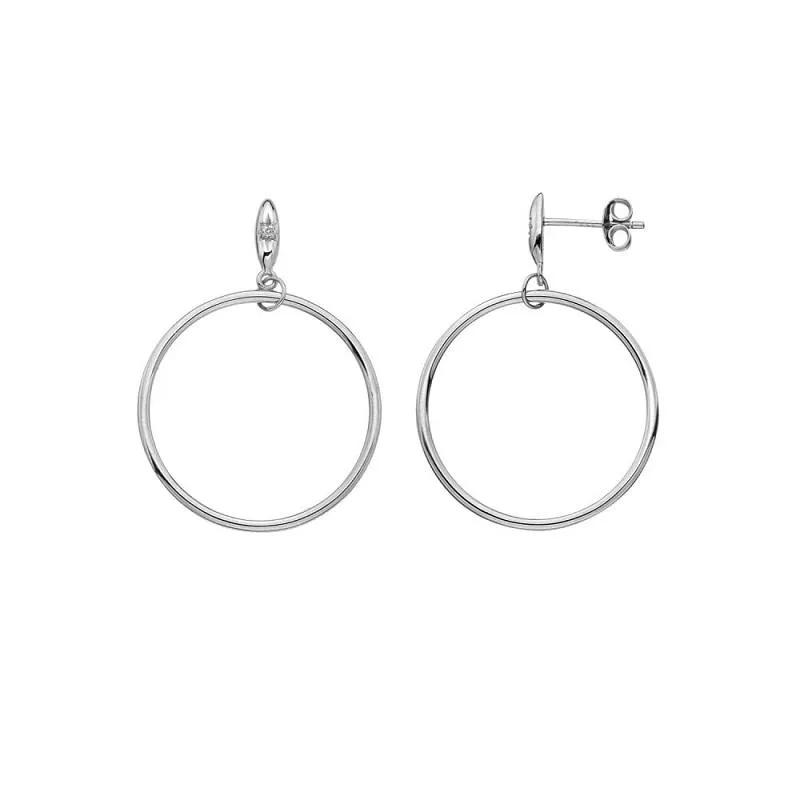Hot Diamonds Sterling Silver Circle Hoop Earrings