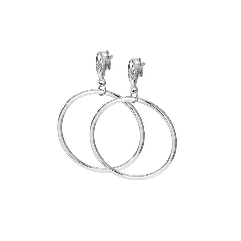 Hot Diamonds Sterling Silver Circle Hoop Earrings