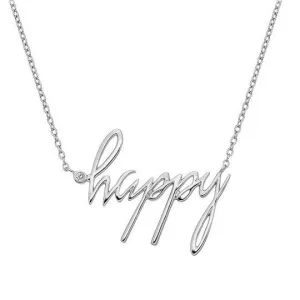 Hot Diamonds Sterling Silver Happy Necklace D
