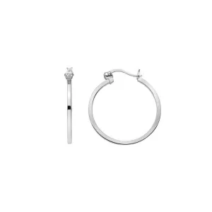 Hot Diamonds Sterling Silver Hoop Earrings