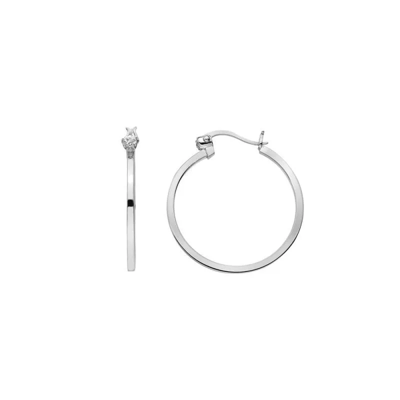 Hot Diamonds Sterling Silver Hoop Earrings