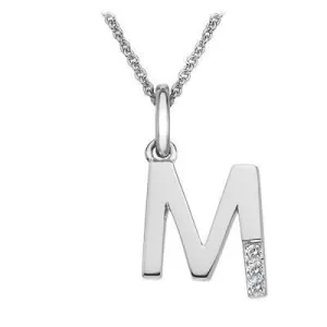 Hot Diamonds Sterling Silver Micro 'M' Necklace