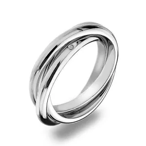 Hot Diamonds Sterling Silver Trio Ring D