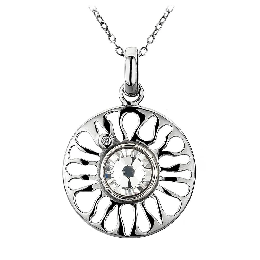 Hot Diamonds Swarovski Crystal Sundial Necklace