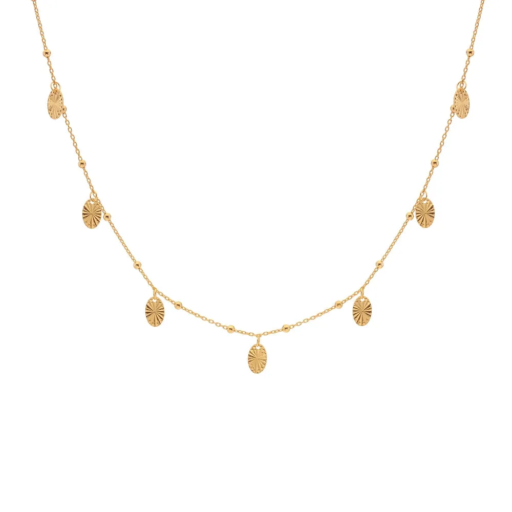 Hot Diamonds x Jac Jossa Embrace Gold Plated Sterling Silver Droplet Cable Chain Necklace 32cm