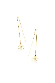 Karen Walker - 9ct Yellow Gold Thread Earrings Daisy