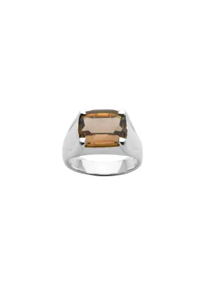 Karen Walker - Chequerboard Smokey Quartz Ring