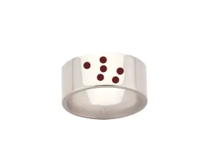 Karen Walker - Flat Band Set With 6X Garnets