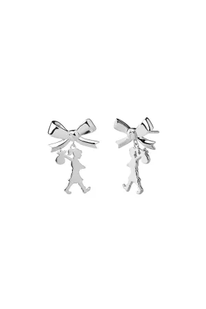 Karen Walker - Girl with the Bow Earrings Silver