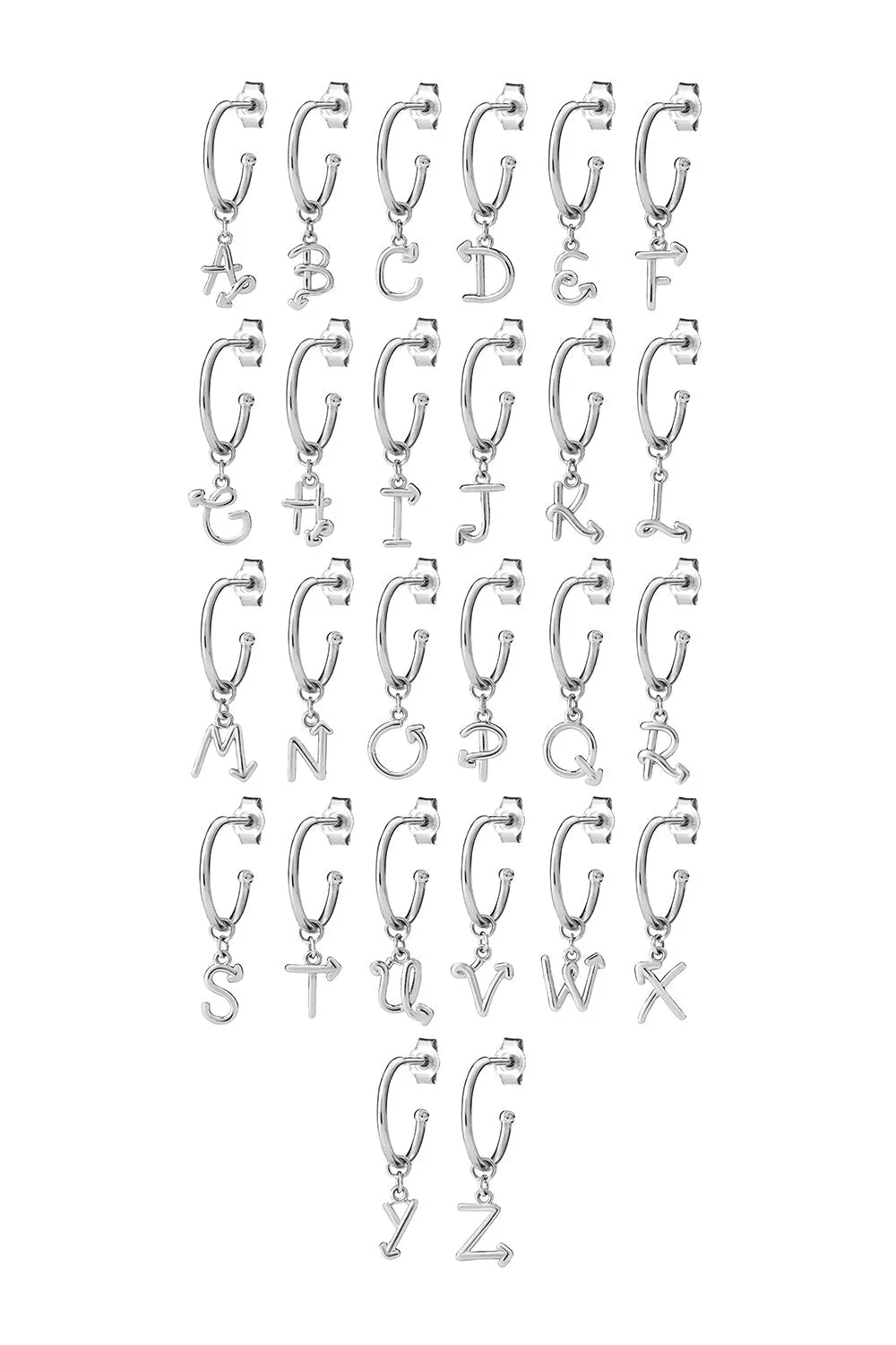 Karen Walker Single Initial Hoop - R