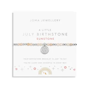 Kids A Little July Birthstone Silver Plated Bracelet C788
