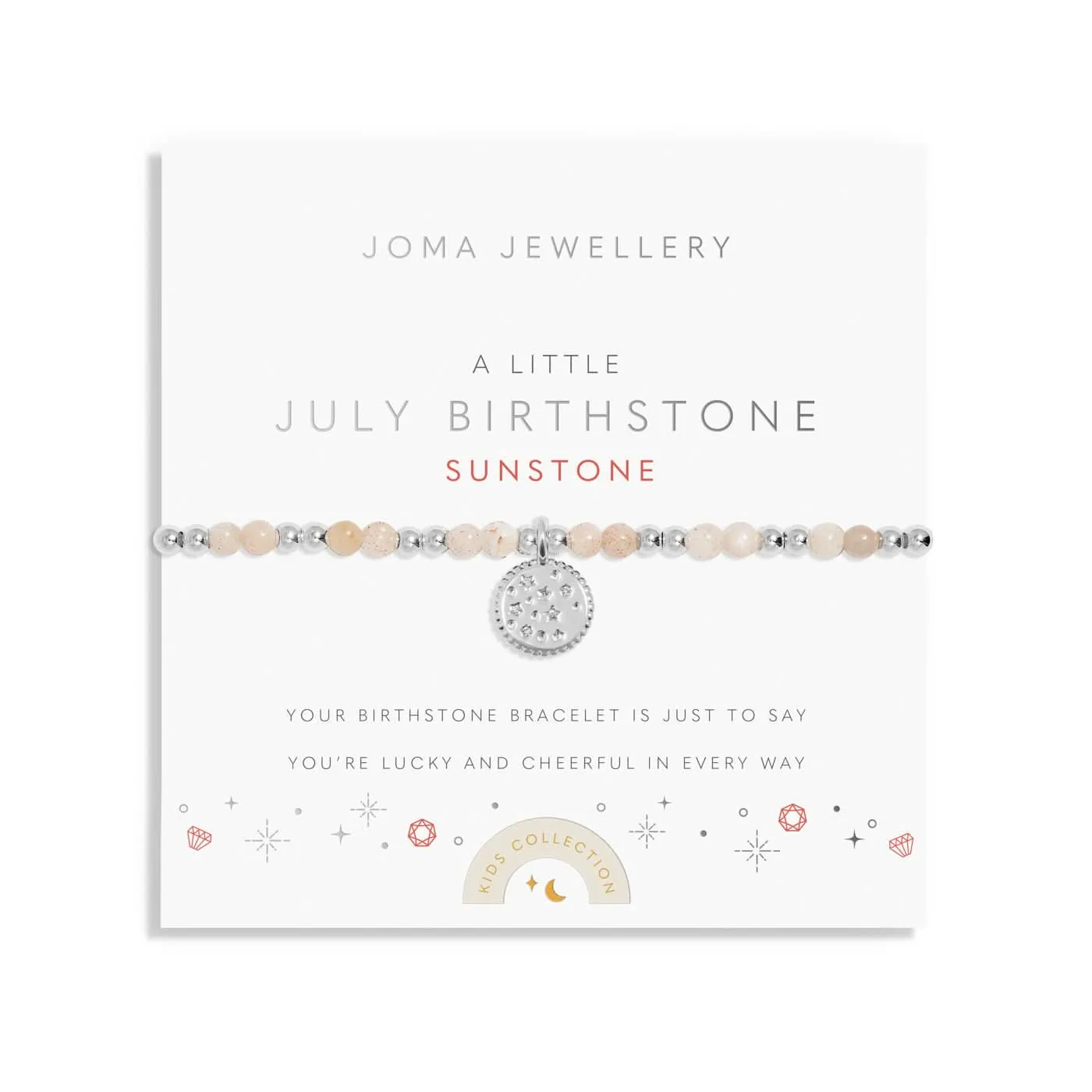 Kids A Little July Birthstone Silver Plated Bracelet C788
