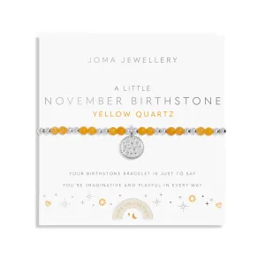 Kids A Little November Birthstone Silver Plated Bracelet C792