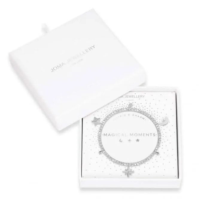 Life's A Charm Magical Moments Silver Charm 17.5cm Stretch Bracelet 3900