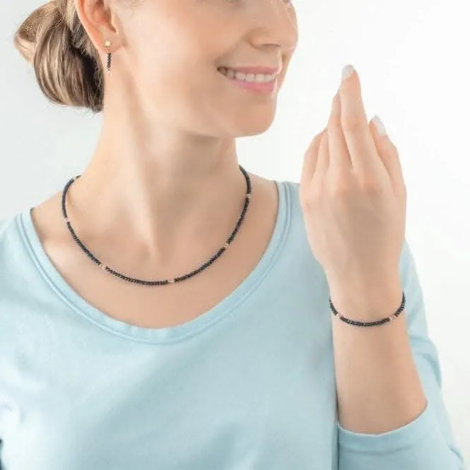 Little Twinkle Gold-Dark Blue Necklace 2033/10-0721