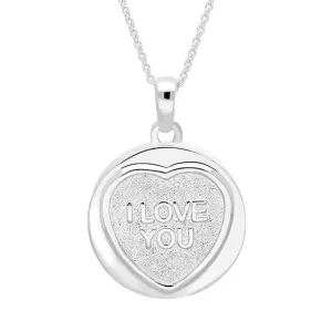 Love Hearts Classic Sterling Silver "I Love You" Necklace