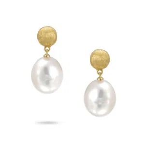 Marco Bicego Africa 18ct Yellow Gold Pearl Drop Earrings