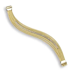 Marco Bicego Cairo 18ct Yellow Gold 0.50ct Diamond Silk Strand Bracelet