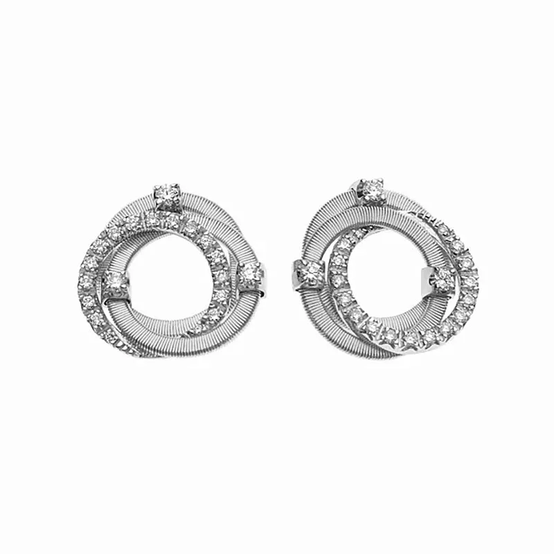 Marco Bicego Goa 18ct White Gold 0.42ct Diamond Earrings