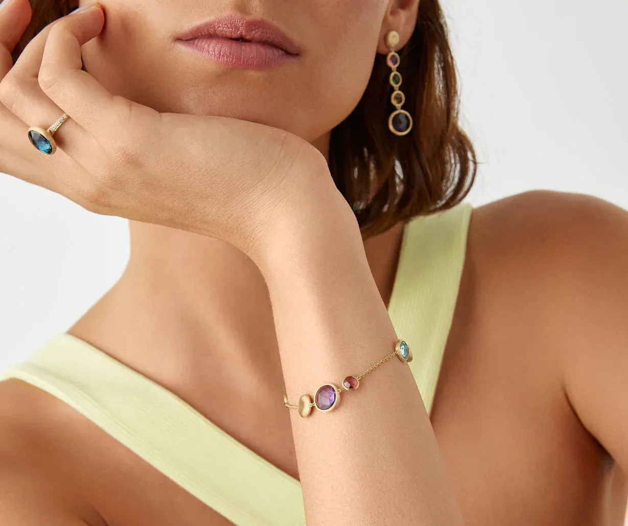Marco Bicego Jaipur 18ct Yellow Gold Mixed Stone Bracelet