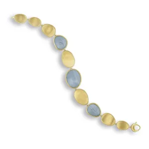 Marco Bicego Lunaria 18ct Yellow Gold Aquamarine Bracelet
