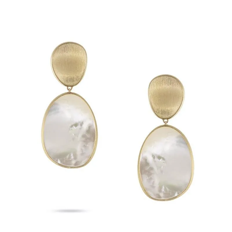 Marco Bicego Lunaria 18ct Yellow Gold White Mother of Pearl Earrings