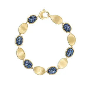 Marco Bicego Lunaria Alta 18ct Yellow Gold Sapphire Bracelet
