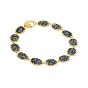 Marco Bicego Lunaria Alta 18ct Yellow Gold Sapphire Bracelet